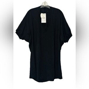 ZARA Dress Join Life Size S Women's Dress Black Short Sleeve / Long Blouse‎ New
